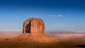 The sandstone formations of Merrick Butte in the desert landscape of Monument Valley Royalty Free Stock Photo