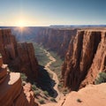 Sandstone formations in Utah, USA. Beautiful Unusual landscapes. made with Generative AI