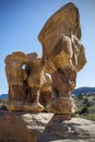 Sandstone hoodoos at Devil`s Garden near Escalante Utah Royalty Free Stock Photo