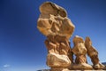 Sandstone hoodoos at Devil`s Garden near Escalante Utah Royalty Free Stock Photo