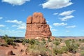 Sandstone Monolith `Courthouse Towers` in Arches National park