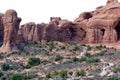 Sandstone Monolith `The Parade of Elephants `in Windows section in Arches National park