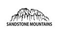 Sandstone mountains logo element graphic