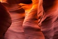 Sandstone pattern in lower Antelope canyon, Page, Arizona Royalty Free Stock Photo