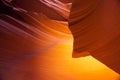 Sandstone pattern in lower Antelope canyon, Page, Arizona. Royalty Free Stock Photo