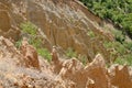 Sandstone pyramids near Stob, Bulgaria Royalty Free Stock Photo