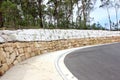 Sandstone retaining wall