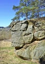 Sandstone rock formation with a fancy shape, Petrified City, Ciezkowice, Poland