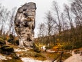 Sandstone rock formation of Tisa Walls in Czech Republic