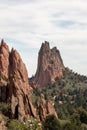 Sandstone rock formations in the Garden of the Gods national landmark in Colorado Springs Colorado USA Royalty Free Stock Photo