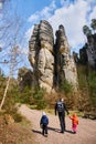 Sandstone rock formations in Prachovske skaly