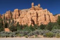 Sandstone Rock Formations in Red Canyon Royalty Free Stock Photo