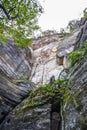 Sandstone rocks in the Bohemian Switzerland, Chech. Royalty Free Stock Photo