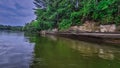 Sandstone sculpted by the current along the Wisconsin River Royalty Free Stock Photo