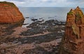 A sandstone sea stack at Ladram Bay near Sidmouth, Devon. Part of the south west coastal path