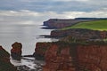 A sandstone sea stack at Ladram Bay near Sidmouth, Devon. Part of the south west coastal path