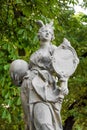 Sandstone statues in the Saxon Garden, Warsaw, Poland. Made before 1745 by anonymous Warsaw sculptor under the direction of Johann Royalty Free Stock Photo