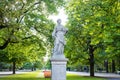 Sandstone statues in the Saxon Garden, Warsaw, Poland. Made before 1745 by anonymous Warsaw sculptor under the direction of Johann Royalty Free Stock Photo