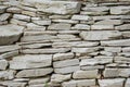 Sandstone Stone Wall Made of Many Blocks background. pattern of decorative white slate stone wall surface. old rock wall texture. Royalty Free Stock Photo