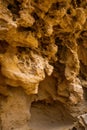 Natural sandstone formation in Avacos gerge on Cyprus Royalty Free Stock Photo