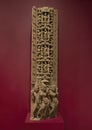 Sandstone 10th-11th century doorjamb from central or western India in the Dallas Museum of Art.