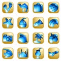 Sandstone vacation icons