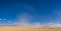 Sandstorm Across Vast Desert Wilderness Royalty Free Stock Photo