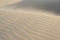 A sandstorm in the Arabian desert. Sand close up. Royalty Free Stock Photo