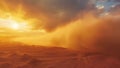 The sandstorm dancing across the desert floor a symphony of chaos and beauty in the wildness of nature