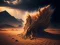 Sandstorm in the desert.