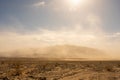 Sandstorm Over Mesquite Flats In Death Valley Royalty Free Stock Photo