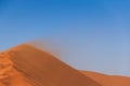 Sandstorm red sand dune Sossusvlei Royalty Free Stock Photo