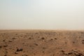 Sandstorm in rocky desert terrain. Erg ChigagaÃÅ Morocco Royalty Free Stock Photo