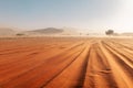 Sandstorm in Sossusvlei in the Namib desert Royalty Free Stock Photo