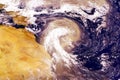 Sandstorm from space. Elements of this image furnished by NASA