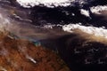 Sandstorm from space. Elements of this image furnished by NASA