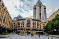 Sandton city mall and Nelson Mandela square with Statue of President Johannesburg South Africa