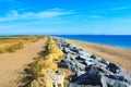 Sandwich Bay shingle beach Kent UK Royalty Free Stock Photo