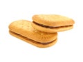 Sandwich biscuits, filled with cocoa cream