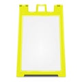 Sandwich board with handle color vector mockup. Blank A-frame sidewalk sign mock-up. Double sided plastic floor display Royalty Free Stock Photo