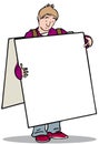 Sandwich board man Royalty Free Stock Photo