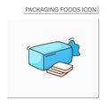 Sandwich bread color icon Royalty Free Stock Photo