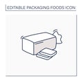 Sandwich bread line icon Royalty Free Stock Photo