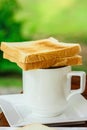 Sandwich, Breakfast, Coffee - Drink, Plate, Bread Royalty Free Stock Photo