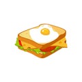 Sandwich Breakfast Food Element Isolated Icon Royalty Free Stock Photo