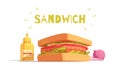 Sandwich Cartoon Design
