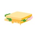 Sandwich cheese cartoon vector. symbol. logo design. wallpaper