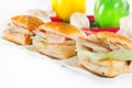 Sandwich with chicken insede Royalty Free Stock Photo