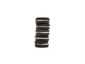 Sandwich chocolate cookies filled with a vanilla cream flavour biscuits isolated on white background Royalty Free Stock Photo