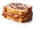 sandwich with chocolate paste.